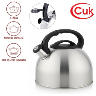 TETERA CUK WALIQ DE ACERO 07 LITROS TAPA CON SILBATO