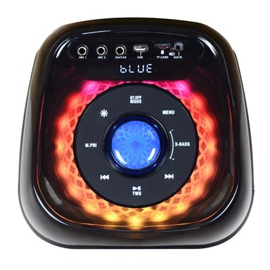 TORRE DE SONIDO KASSEL K2822 CON 02 BOCINAS DE 8 PULG, KARAOKE LUCES LED RGB - 4