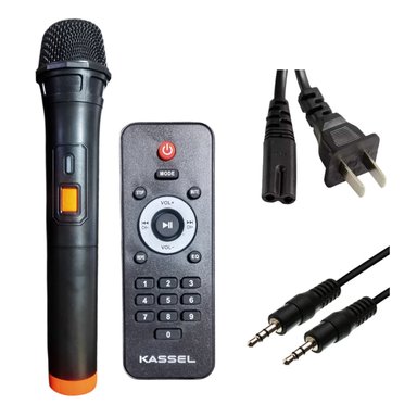 TORRE DE SONIDO KASSEL K2822 CON 02 BOCINAS DE 8 PULG, KARAOKE LUCES LED RGB - 6
