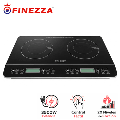 COCINA DE INDUCCIÓN FINEZZA FZ 315IN DE 02 HORNILLAS COCCIÓN RÁPIDA FUNCIÓN TIMER - 1