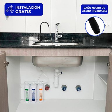 FILTRO DE AGUA ULTRAFILTRACIÓN BIOPURE 3D - 3 ETAPAS EDÉN ECOMAX BLACK