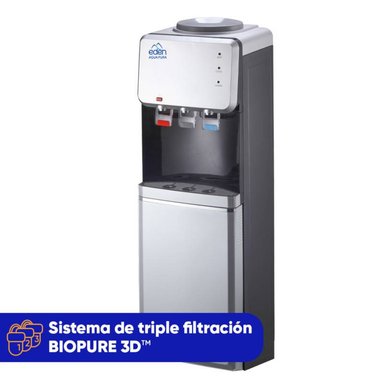 PURIFICADOR AGUA EDÉN AGUA DISPENSADOR PEDESTAL ONYX COLOR PLATEADO