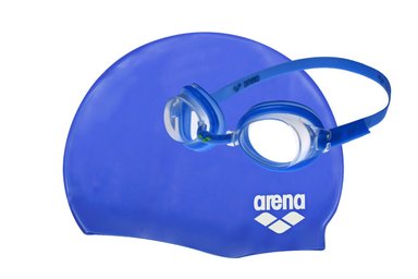 SET LENTES + GORRO ARENA NATACIÓN POOL JUNIOR