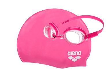 SET LENTES + GORRO ARENA NATACIÓN POOL JUNIOR