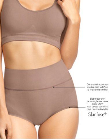 CALZÓN FAJA DE CONTROL SUAVE ALTO EN LA CINTURA EN SKINFUSE