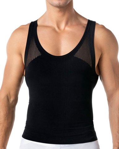 CAMISETA DE COMPRESIÓN EN ABDOMEN, PECHO Y ESPALDA