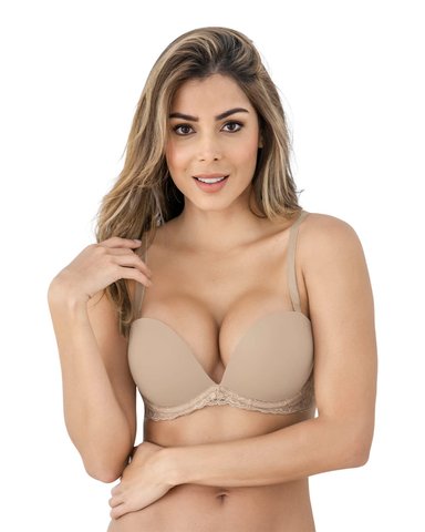 SOSTÉN PUSH UP MUJER LEONISA BRASIER TRIPLE REALCE EFECTO 3D ESCOTE PROFUNDO