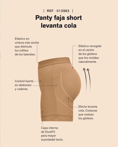 CALZÓN FAJA TIPO SHORT LEVANTA COLA - 4