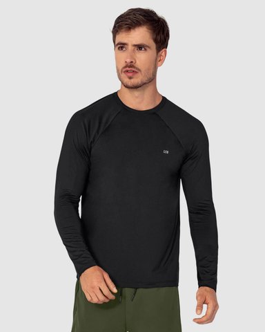 CAMISETA DEPORTIVA MASCULINA MANGA LARGA CON PROTECCIÓN UV - 1