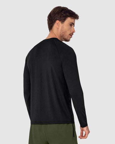 CAMISETA DEPORTIVA MASCULINA MANGA LARGA CON PROTECCIÓN UV - 2