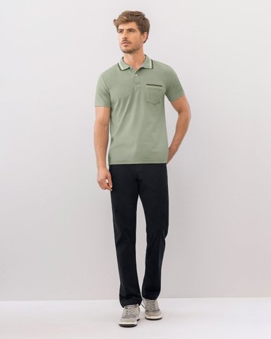 PANTALÓN BOTA RECTA EN DRILL DE TACTO SUAVE STRETCH - 3
