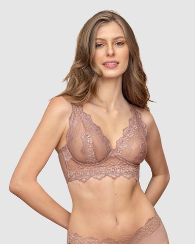 BRASIER TRIANGULAR DE ENCAJE Y TRANSPARENCIAS