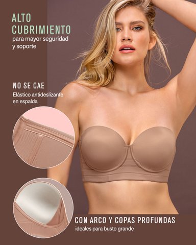 BRASIER TIPO BUSTIER SUPPORT STRAPLESS - 4