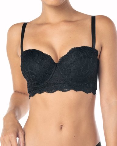 BRASIER BALCONET DE REALCE ALTO EN ENCAJE CON MÁXIMO CUBRIMIENTO DE ESPALDA