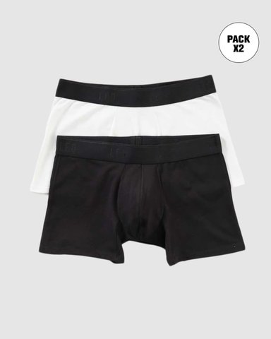 PAQUETE X2 BÓXERS CORTOS EN ALGODÓN ELÁSTICO
