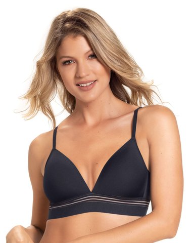 BRASIER TRIANGULAR DE REALCE SUAVE CON ESCOTE PROFUNDO