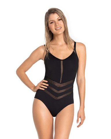 TRAJE DE BAÑO ENTERO CONTROL DE ABDOMEN EN NYLON RECICLADO