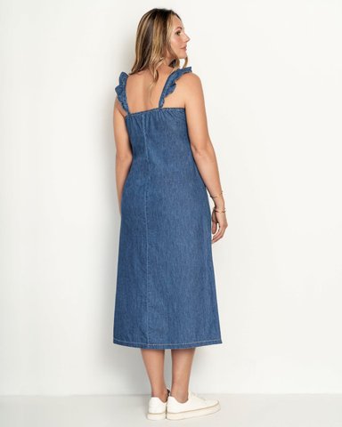 VESTIDO MIDI TIPO DENIM - 2