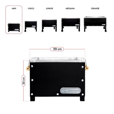 CAJA CHINA GRILLCORP CAOBA MINI GALVANIZADA 40X30X30 - 5