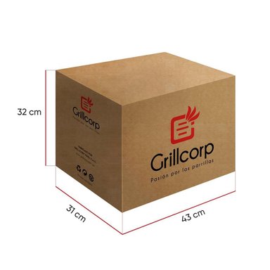 CAJA CHINA GRILLCORP CAOBA MINI GALVANIZADA 40X30X30 - 6