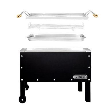 BANDEJA GRILLCORP MARRÓN CAJA CHINA MEDIANA PREMIUM INOXIDABLES 70X40X55 CM - 3