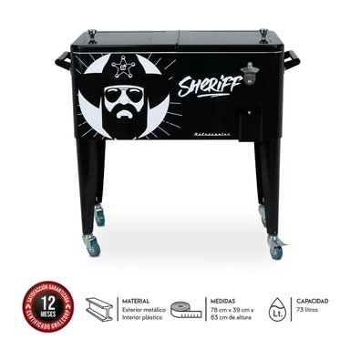 COOLER GRILLCORP NEGRO RETRO 73 LITROS
