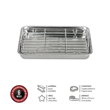 BANDEJA GRILLCORP REJILLA CHICA INOXIDABLE HORNO