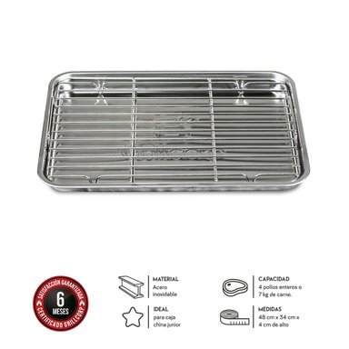 BANDEJA GRILLCORP REJILLA JUNIOR INOXIDABLE HORNO - 1