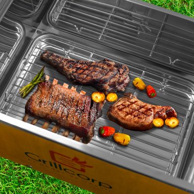 BANDEJA Y REJILLA MEDIANA INOXIDABLE PARA HORNO - 2