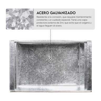 CAJA CHINA GRILLCORP MARRÓN MEDIANA PREMIUM + PARRILLA SISTEMA LEVANTE NIQUEL/INOX 70X40X55 CM - 4