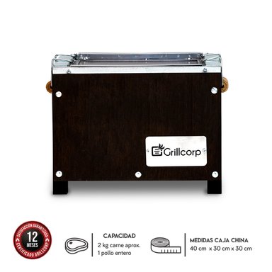 GRILLCORP CAJA CHINA MINI INOXIDABLE BLACK 40X30X30 CM