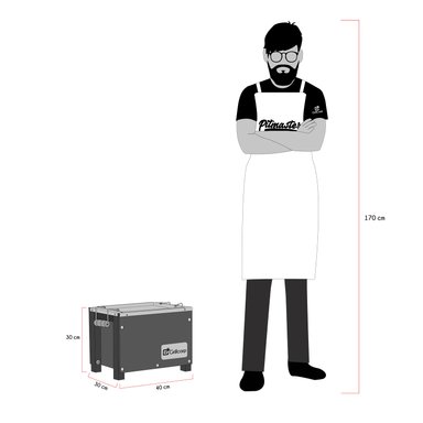 CAJA CHINA GRILLCORP INOXIDABLE MINI BLACK 40X30X30 CM - 4