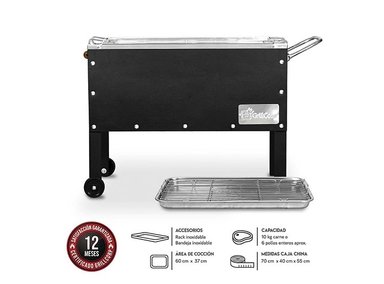 CAJA CHINA MEDIANA INOXIDABLE BLACK