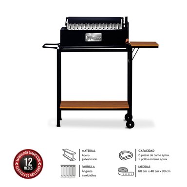 PARRILLA ARGENTINA CHICA INOXIDABLE BLACK