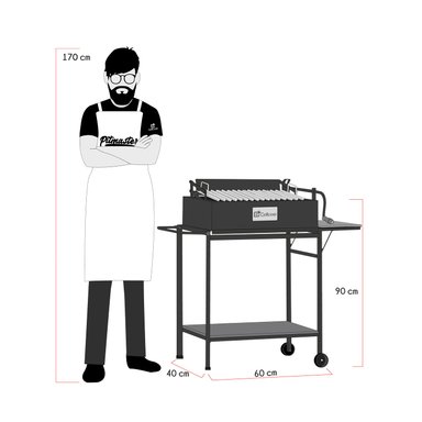 PARRILLA GRILLCORP ARGENTINA CHICA BLACK INOXIDABLE - 6