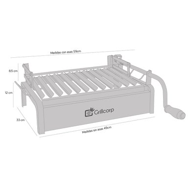 PARRILLA GRILLCORP JUNIOR SISTEMA LEVANTE MIXTA - 2