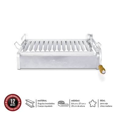 PARRILLA GRILLCORP MEDIANA SISTEMA LEVANTE MIXTA