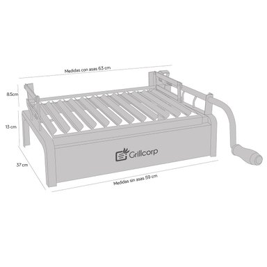 PARRILLA GRILLCORP MEDIANA SISTEMA LEVANTE MIXTA - 3