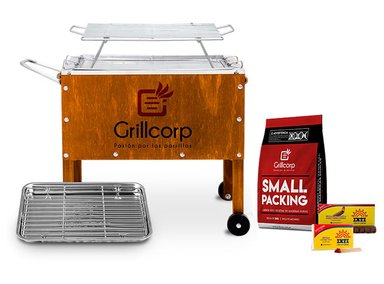 CAJA CHINA GRILLCORP 2014054 CAOBA JUNIOR + VARILLAS INOXIDABLES + CARBON + PACK INTI - 2