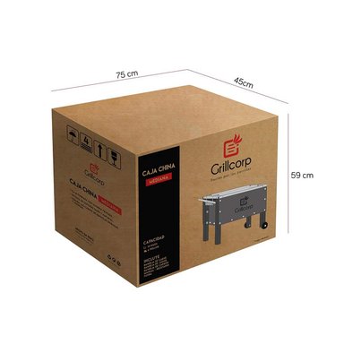 CAJA CHINA GRILLCORP 2014115 CAOBA MEDIANA + PARRILLA VARILLAS INOXIDABLES - 7