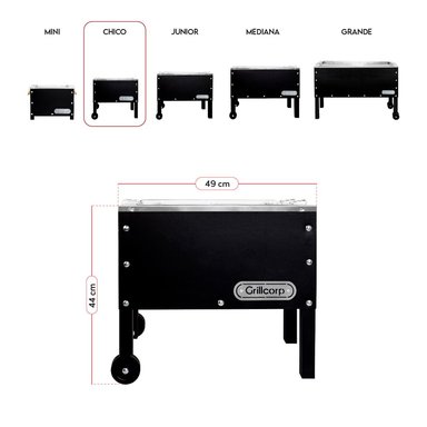 CAJA CHINA GRILLCORP 2013996 CAOBA CHICA PREMIUM + PARR VARILLAS INOXIDABLES - 2