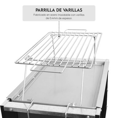 CAJA CHINA GRILLCORP 2013996 CAOBA CHICA PREMIUM + PARR VARILLAS INOXIDABLES - 5
