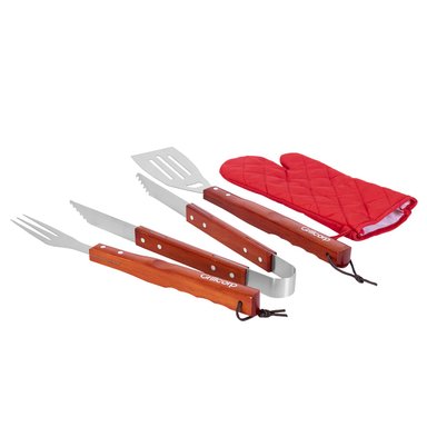 SET ACCESORIOS PARRILLA GRILLCORP 2017222 ACERO UTENSILIOS PARRILLEROS 5 PIEZAS - 2