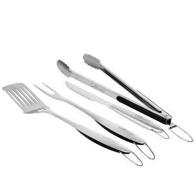 SET ACCESORIOS PARRILLA GRILLCORP 2017239 ACERO UTENSILIOS PARRILLEROS INOXIDABLES - 2