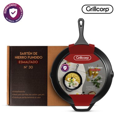 SARTÉN GRILLCORP N° 30 DE HIERRO FUNDIDO ESMALTADO - 1