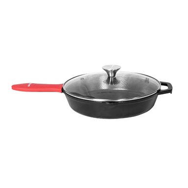 SARTEN GRILLCORP N° 30 HF ESMALTADO + TAPA DE VIDRIO + MANGO - 2