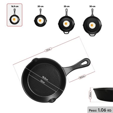 SARTENES GRILLCORP HF ESMALTADO N°16.5 + N°25 - 2