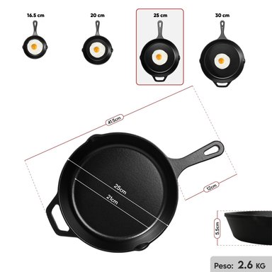 SARTENES GRILLCORP HF ESMALTADO N°16.5 + N°25 - 3