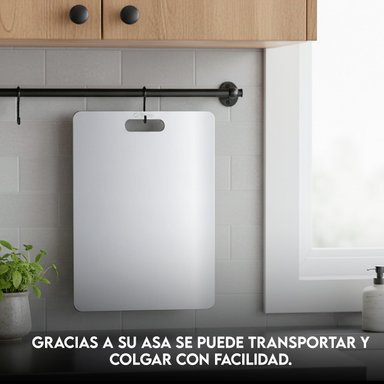 TABLA MEDIANA DE ACERO INOXIDABLE 45X30CM AISI 316 GRADO QUIRURGICO - 7