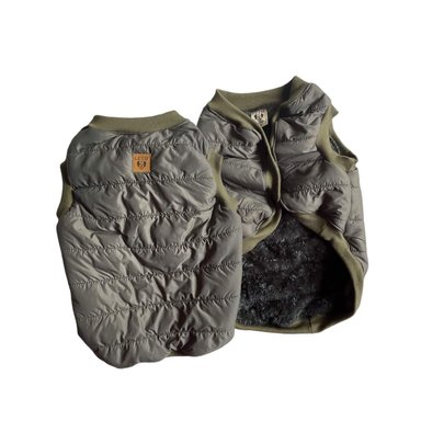 CHALECO PARA MASCOTAS LETIF PET SHOP IMPERMEABLE VERDE MILITAR TALLA 3